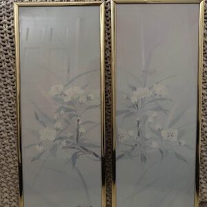 Floral Art Prints with Gold Frames